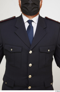 A Pose Michael Summers Police ceremonial uniform details upper body…